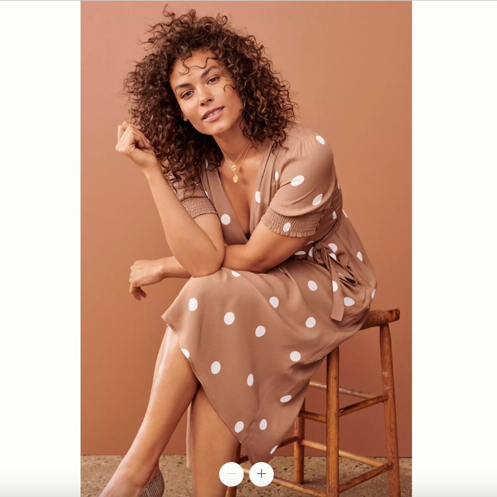 Anthropologie | Maeve Bernice Polka Dot Wrap Dress